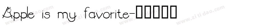 Apple is my favorite字体转换